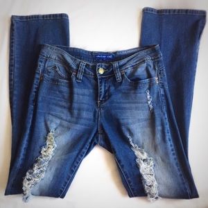 YMI Ripped Bootcut Jeans